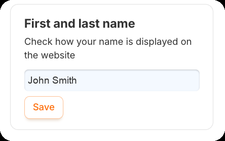 Editing the first and last name in the RadistWeb profile
