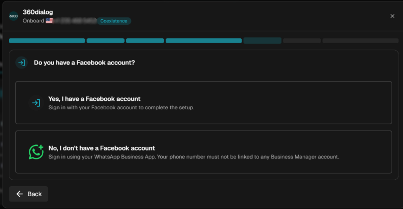 Choosing how to sign in: with or without a Facebook account